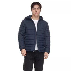 Rokka&Rolla Men's Midweight Puffer Jacket Hooded Coat